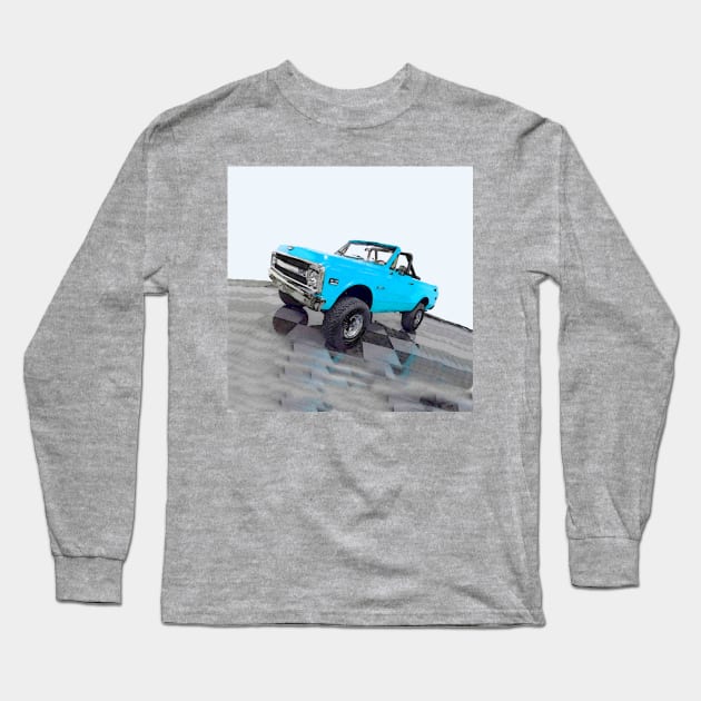 '69 Blazer SUV Classic Car Long Sleeve T-Shirt by CarloVaro